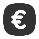 Euro Square SVG Icon